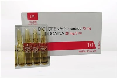 Inyección de diclofenaco sódico y clorhidrato de lidocaína